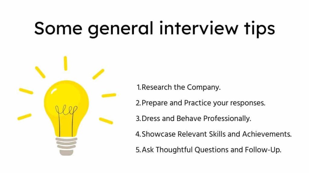 general interview tips