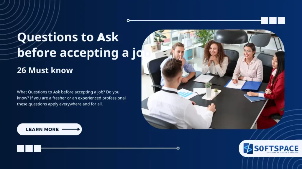 Questions to Ask before accepting a job