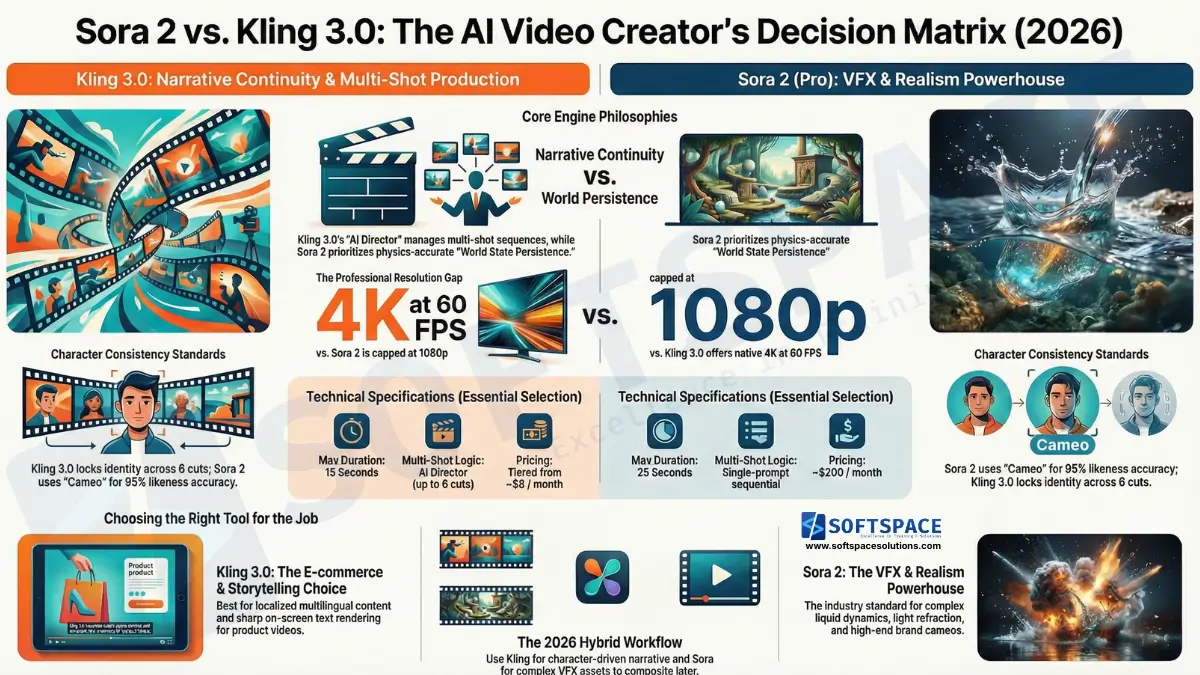 Sora 2 vs Kling 3.0 comparison
